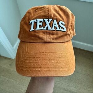 ‘47 style University of Texas burnt orange baseball hat with white embroidery